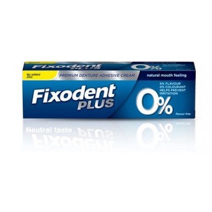 Fixodent Pro Plus 0% Κρέμα για Τεχνητές Οδοντοστοιχίες 40g