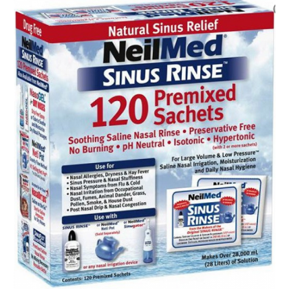 NEILMED SINUS RINSE 120 PREMIXED SACHETS FOR ADULTS
