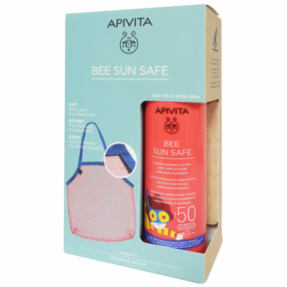Apivita Set Bee Sun Safe Hydra Sun Kids Lotion SPF50 200ml + Δώρο Παιδική Τσάντα Θαλάσσης με Δίχτυ 1τμχ 
