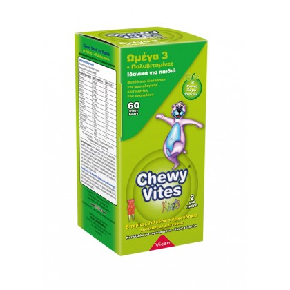 CHEWY VITES Jelly Bears Omega 3 + Multivitamin 60 Mασώμενα Zελεδάκια