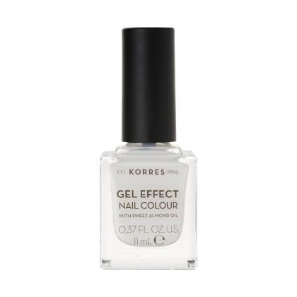 Korres Βερνίκι Νυχιών Gel Effect Nail Colour No.02 Porcelain White 11ml