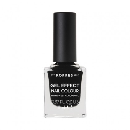 Korres Βερνίκι Νυχιών Gel Effect Nail Colour No100 Black 11ml