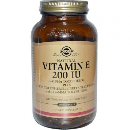 SOLGAR Vitamin E 200 IU Softgels 250 Κάψουλες