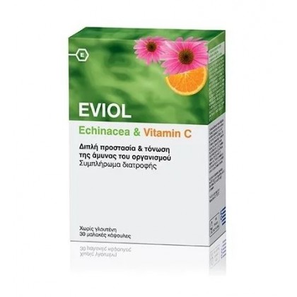 EVIOL Echinacea & Vitamin C 30 Μαλακές Κάψουλες
