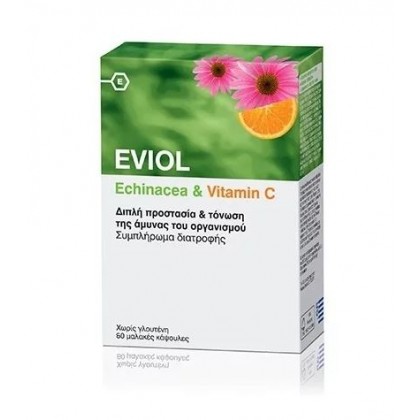 EVIOL Echinacea & Vitamin C 60 Μαλακές Κάψουλες