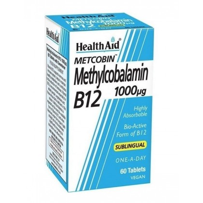 HEALTH AID Methylcobalamin Metcobin B12 1000mg 60 Ταμπλέτες