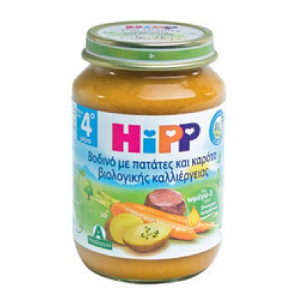 Hipp Βρεφικό Γεύμα Βοδινό με Πατάτες & Καρότα 190gr