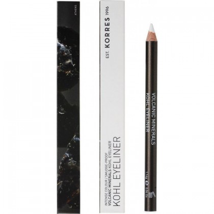 Korres Volcanic Minerals Kohl Eyeliner Μολύβι Ματιών 03 White/Λευκό 1.14g