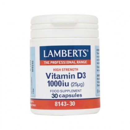 LAMBERTS Vitamin D3 1000iu 30 Κάψουλες
