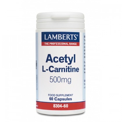 LAMBERTS Acetyl L-Carnitine 500mg 60 Κάψουλες