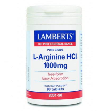 LAMBERTS L-Arginine HCI 1000mg 90 Κάψουλες
