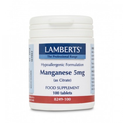 LAMBERTS MANGANESE 5MG AMINO ACID CHELATE 100TABS