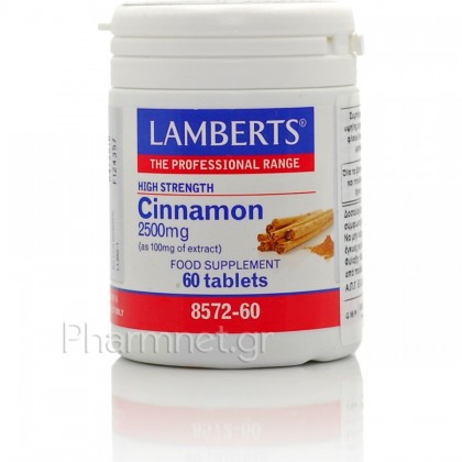 LAMBERTS Cinnamon 2500mg 60 Ταμπλέτες