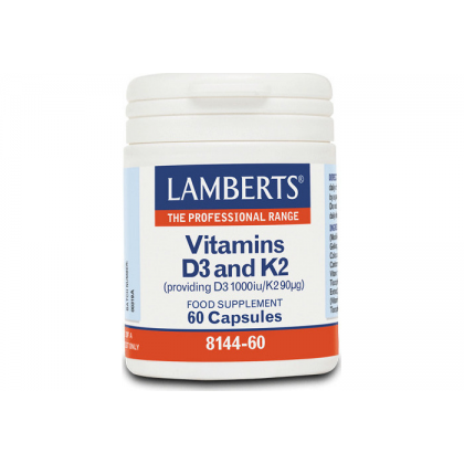 LAMBERTS Vitamins D3 and K2 60 Κάψουλες