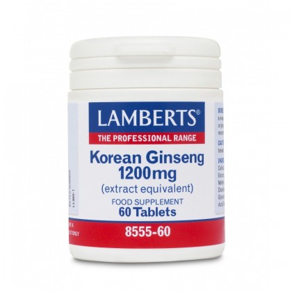 LAMBERTS Korean Ginseng 1200mg 60 Ταμπλέτες