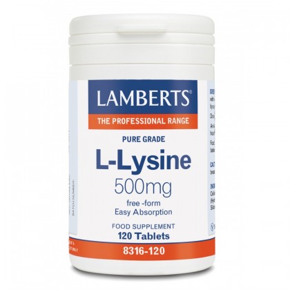 LAMBERTS L-Lysine 500mg 120 Κάψουλες