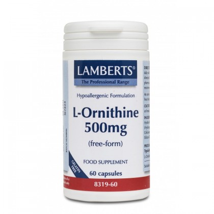 LAMBERTS L-Ornithine 500mg 60 Κάψουλες