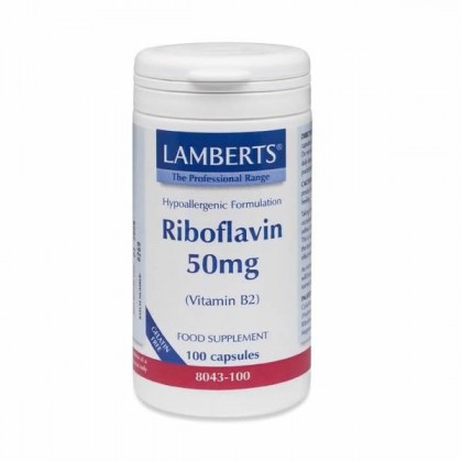 LAMBERTS Riboflavin (VIT.B2 50mg) 100 Κάψουλες
