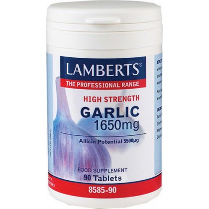 LAMBERTS Garlic 1650mg 90 Ταμπλέτες