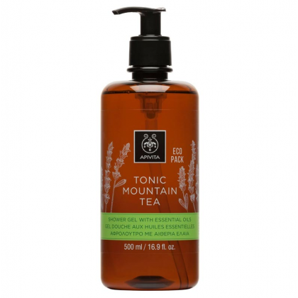Apivita Tonic Mountain Tea Shower Gel Αφρόλουτρο με Αιθέρια Έλαια 500ml