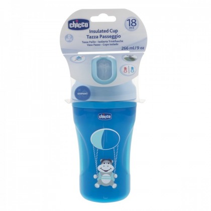 Chicco Κύπελλο Μπλε με Καλαμάκι 18m+ 266ml