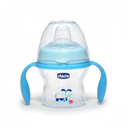 Chicco Εκπαιδευτικό Ποτηράκι 6m+ Γαλάζιο Χρώμα 150ml