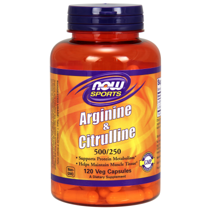 Now Foods Arginine & Citrulline 500/250mg 120 Veget.caps