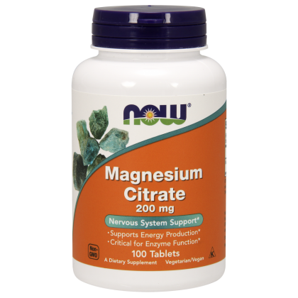 Now Foods Magnesium Citrate 200mg, 100 Ταμπλέτες