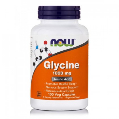 Now Foods Glycine 1000mg Amino Acid 100 Veget.caps