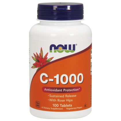Now Foods C-1000, with Rose Hips & Bioflavonoids, Βραδείας Αποδέσμευσης, 100 Ταμπλέτες