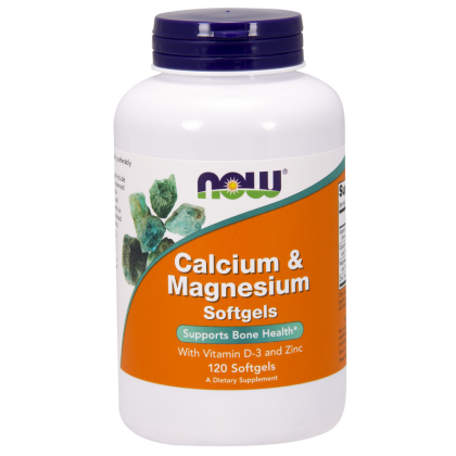 Now Foods Calcium & Magnesium With Vitamin D-3 & Zinc 120 Softgels