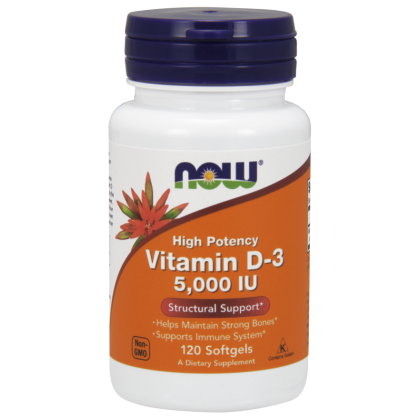 Now Foods Vitamin D-3 5000IU 120 Softgels