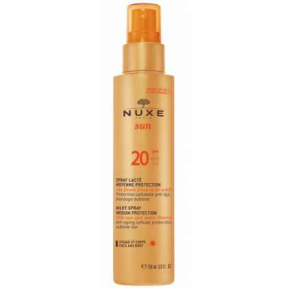 Nuxe Sun Milky Spray Medium Protection SPF20 Αντιηλιακό Γαλάκτωμα για Πρόσωπο & Σώμα 150ml