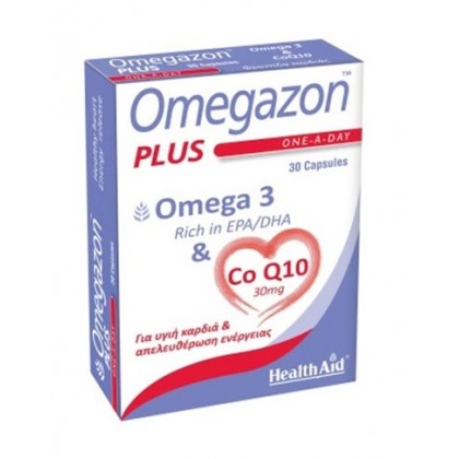 HEALTH AID Omegazon Plus Ω3 & CoQ10 30 Κάψουλες