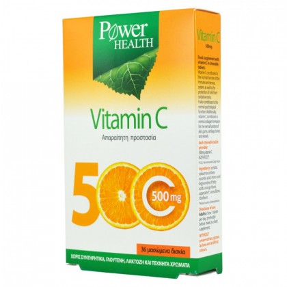 POWER HEALTH Vitamin C 500mg 36 Δισκία
