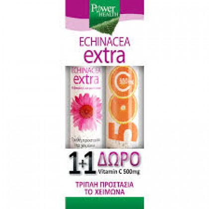 POWER HEALTH Echinacea Extra Με Γλυκαντικό από Στέβια + Δώρο Vitamin C 500mg
