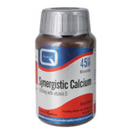 QUEST Synergistic Calcium with vitamin D 1000mg 45 Ταμπλέτες