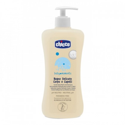 CHICCO BABY MOMENTS Απαλό Καθαριστικό για μαλλιά & σώμα 0m+ με βρώμη 500ml (02845-00)