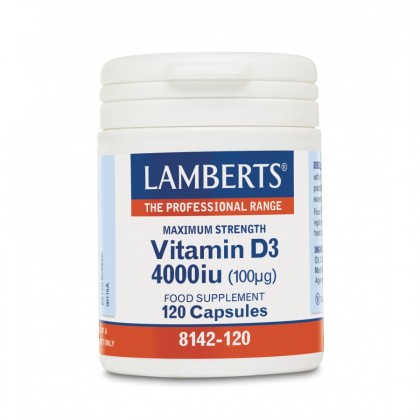 LAMBERTS Vitamin D3 4000IU 120 Κάψουλες