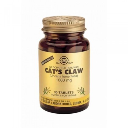 SOLGAR Cat's Claw 1000mg 30 Ταμπλέτες