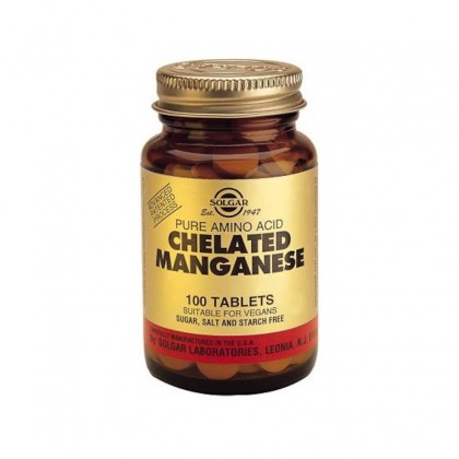 SOLGAR Chelated Manganese 8mg 100s Ταμπλέτες