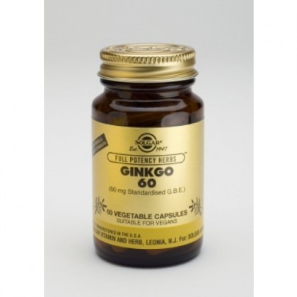 SOLGAR Ginkgo Biloba 60 Κάψουλες