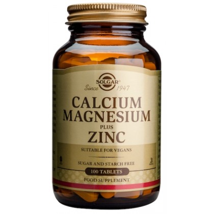 SOLGAR Calcium Magnesium Plus Zinc 100 Ταμπλέτες