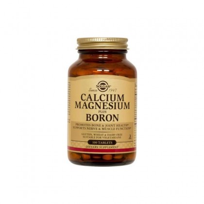 SOLGAR Calcium Magnesium Plus Boron Συμπλήρωμα Διατροφής 100 Ταμπλέτες