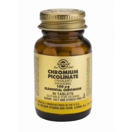 SOLGAR Chromium Picolinate 100mg 90 Κάψουλες
