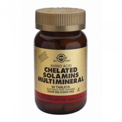  SOLGAR Chelated Solamins Multi Mineral 90 Ταμπλέτες