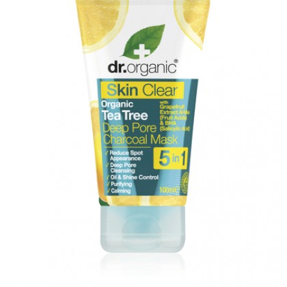 DR.ORGANIC Skin Clear Organic Tea Tree Deep Pore Charcoal Mask 100ml