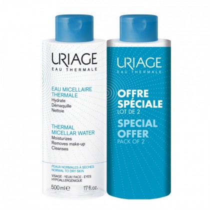 Uriage Duo Eau Micellaire Thermale PN/Dry Skin 2X500ml