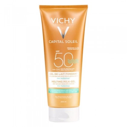 Vichy Capital Soileil Wet Skin Technology Αντηλιακό Γαλάκτωμα Gel SPF50 200ml