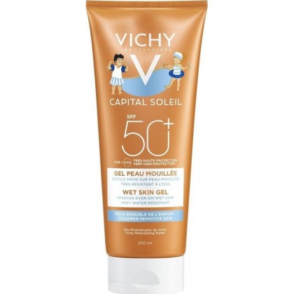 Vichy Capital Soleil Wet Skin Gel for Children Sensitive Skin SPF50+ 200ml  Vichy Capital Soleil Wet Skin Gel for Children Sensitive Skin SPF50+ 200ml